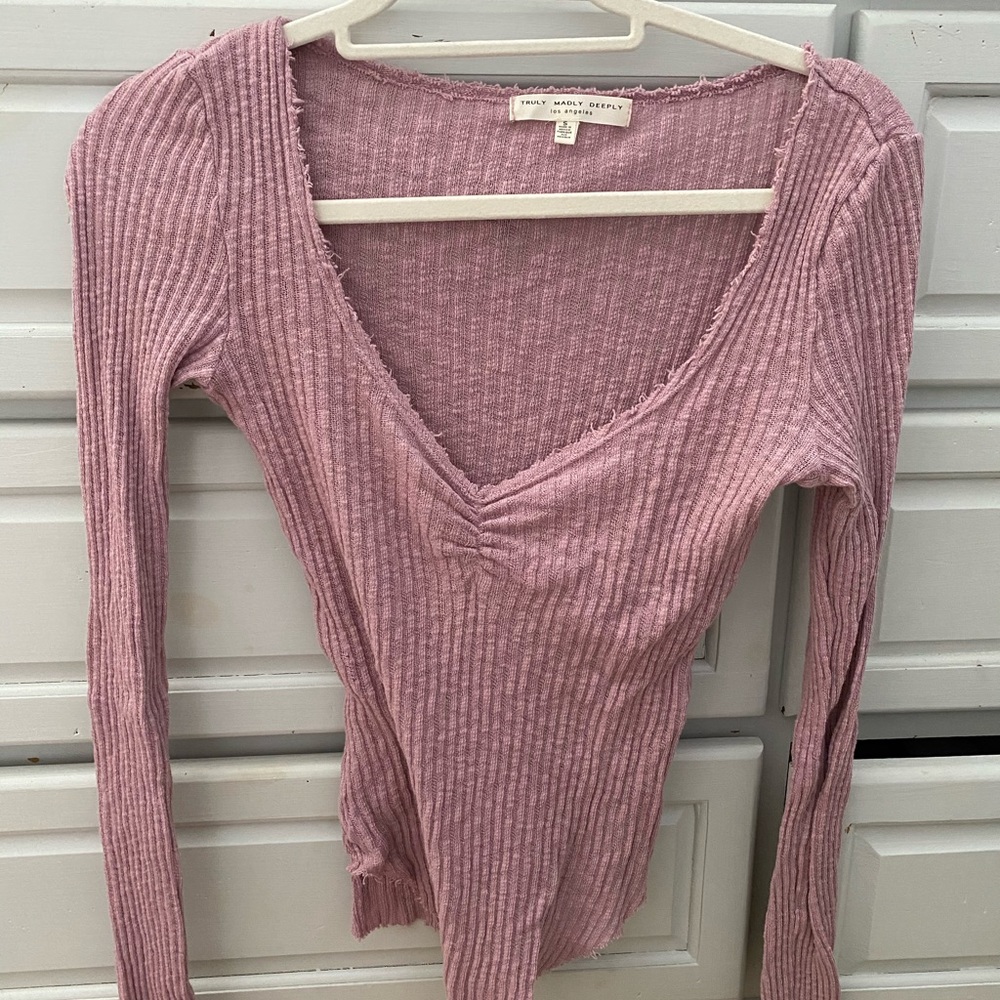 Long sleeve blush shirt